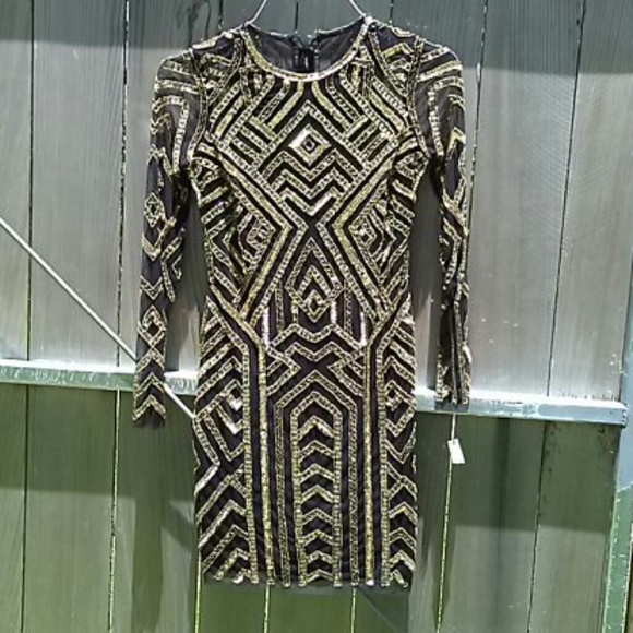 Gianni Bini | Dresses | Nwt Beaded Sequin Geometric Dress | Poshmark